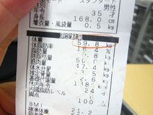 体重60kg以下達成ヾ(＠^▽^＠)ﾉ