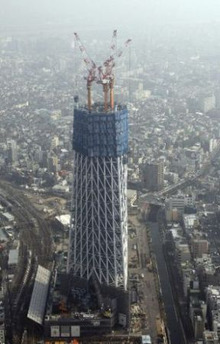 東京スカイツリー２００m突破