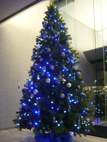 青いクリスマスツリー