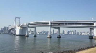 レインボーブリッジを通って東京湾ジョギング