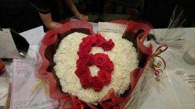 6周年のお祝いでお花などいただきましたヾ(＠^▽^＠)ﾉ