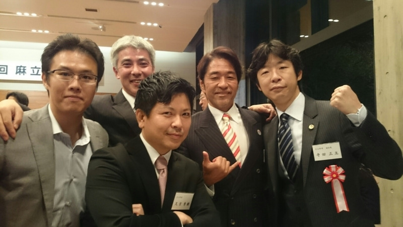 麻立会に来ていた部活の先輩後輩と