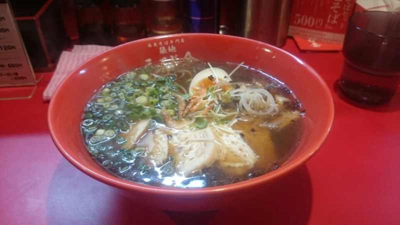 築地  えび金(海老ラーメン)