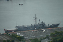 【日本トルコ友好１２５周年追悼式典】トルコ海軍ガビヤ級フリゲート艦「ゲディズ」　晴海来港