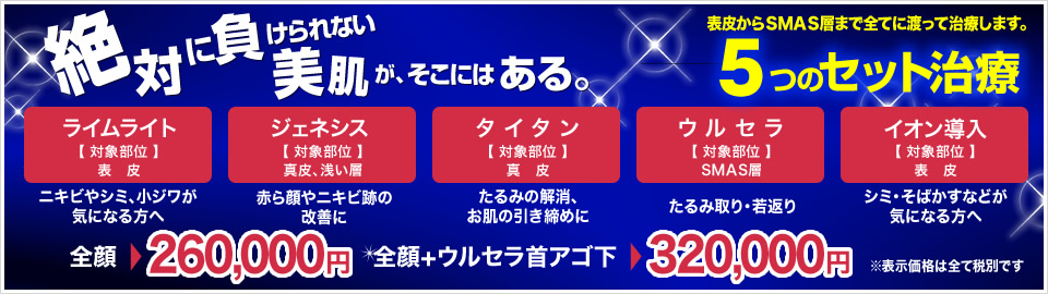 絶対に負けられない美肌治療　2019！！