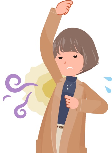 冬でも注意！意外とかいているワキの汗
