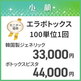 美容皮膚科モニター　エラボトックス100単位