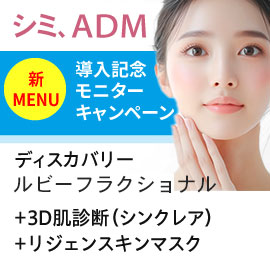 深いシミ、ADMを改善　ディスカバリールビーフラクショナルセット　モニター